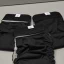 CuteBone Washable Dog Diapers Female No Tail Hole 3 Pack Reusable Doggie Period Training Pants for Docked-Tail Frenchie French Bulldog Boston Terrier Without Tail WWD21L