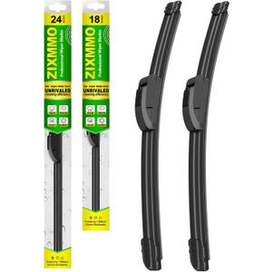 OEM Quality 24in + 18in Premium All-Season Windshield Wiper Blades for Original Equipment Replacement(Set of 2)