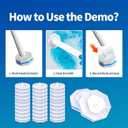 30 Count Disposable Toilet Brush Heads, Toilet Bowl Wand Refills for Clorox Toilet Cleaning, toilet scrubber refilldisposable toilet brush headrefillsToilet Cleaning Sponges Heads for Bathtub, Floor