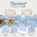 12 Pack Dusty Blue Cheesecloth Table Runners 10FT Long – 35 x 120 Inch Boho Gauze Table Runners for Engagement, Wedding, Baby Shower & Home Decor – Soft Wrinkled Polyester Fabric