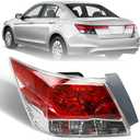 Brake Tail Light for Honda Accord Sedan 2008-2012, HO2800172 Rear Taillight Assembly Replaces for 33550-TA0-A01, Tail Lamp with Bulb, Driver Left Side LH