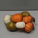 10Pcs Fake Pumpkins Fall Thanksgiving Decorations,Assorted Colors Plastic Pumpkins Home Decor, Artificial Mini Pumpkin for Decorating Autumn Harvest Outdoor Indoor Decor Centerpiece Table Decorations (Style-9 10pcs)