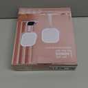 Makeup Mirror with Lights, 1X/10X Magnifying Mirror with Light, Rechargeable Lighted Makeup Mirror with Magnification, 3-Color Lighting, Height Adjustable 360 Rotation Desk Mirror, Gift for Women (White)