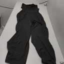 Women's Black Ribbed Sleeveless Jumpsuit - Size XL