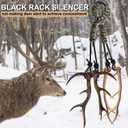 Deer Call Silencer Black Rack Rattling Antlers Silencer Rattling Deer Antlers Silent Carry Harness for Deer Hunting (Army Green-2 Pack)