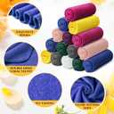 Kinlop 80 Packs Throw Blanket Bulk 60 x 50 Inch Fleece Throw Soft Blankets Warm Cozy Lightweight Plush Blanket for Bed Couch Sofa Pet Office Wedding Gifts Travel Camping (Vibrant Color)