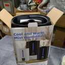 6L Humidifiers for Bedroom Large Room Home,Cool and Warm Humidifier for Baby and Plants Hot Mist Top Fill Desk Humidifiers Oil Diffuser,Quiet,Adjustable Mist,360Nozzle-Black(2026 Upgraded)