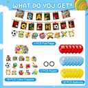 2 x 18PCS School Balloons 3 Strings School Banner16PCS Cake Toppers Colorful Classroom Decorations-Apple Pencil Bus Hanging for Kindergarten Preschool Elementary Party Supplies