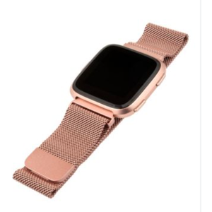 STAINLESS STEEL MESH BAND FOR USE WITH FITBIT VERSA ROSE GOLD - New