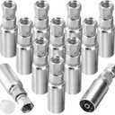 12 Pack Hydraulic Hose End Fittings: 1/4" I.D. Hose x 1/4" JIC 37 Female With Protection Cover Hydraulic Hose End Swivel Crimp Fitting