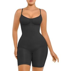 FeelinGirl Shapewear Bodysuit Tummy Control Seamless Sculpting Hip Enhancer Body Shaper for Women, M/L