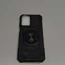 Designed for Motorola Moto G Play 2024 Case, Black | Full-Body Protective [Military-Grade] Ring Holder Phone Cover with Tempered Glass Screen Protector