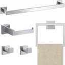 JOPOFI 5 Piece Bathroom Towel Bar Set - Thicken Stainless Steel Bath Towel Holder, 23.6 Inch Towel Racks for Bathroom Wall Mounted, Bathroom Hardware Accessories Set - Brushed Nickel