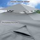 MASTERCANOPY Grill Gazebo Replacement Canopy Top for Model L-GG001PST-F, 94.88"L x 59.25"W x 22.05"H (Gray)