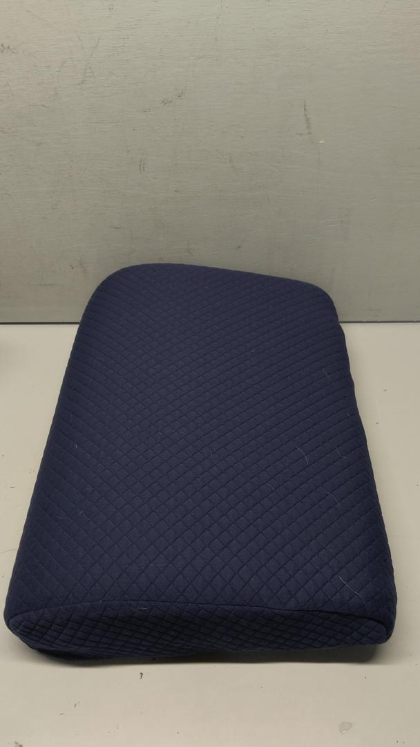 Wedge Pillow for Sleeping, 20 inch Elevated Support Bed Wedge Pillow, Breathable Triangle Pillow Wedge with Cooling Memory Foam Top - Removable Washable Cover, Navy, Size 19"x14"