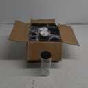 12 PACK, 16 OZ Glass Juice Bottles with Airtight Lids, Bonus 2 Straws & Perforated Lids, Reusable Juicer, Juicing Bottle - Clear Drinking Jars Cups, Water Bottles, Travel Juice Container, Black Caps