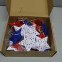 Lewtemi 2 Pcs 4th of July Patriotic Lights 20 LED Red White Blue Stars String Lights 10ft Metal Patriotic Star Light 250th Anniversary Decorations for 4th of July 250th Anniversary Independence Day