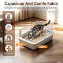 High-Sided Stainless Steel XL Cat Litter Box for Cats