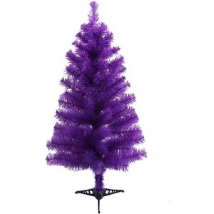 Christmas Tree with Plastic Stand,3-feet, PVC (Purple)