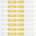 8 Pcs Senior 2025 Sashes, White Senior 2025 Sashes with Gold Glitter Letters, Class of 2025 Graduation Celebration Sashes for Graduation Party Decorations