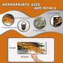 4 Pieces Christian Orange Bathroom Decor Black and Gold Wall Art Religious Prayer Decor Inspirational Abstract Wooden Christian Signs for Living Room Office Bedroom Bathroom(Orange,10x4")