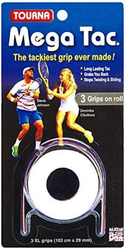Tourna Mega Tac Extra Tacky Overgrip,4-Pack