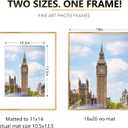 16x20 Frames Rose Gold, Aluminum Poster Frame with Real Glass, Display Photo11x14 with Mat or 16 x 20 without, Modern Metal Picture Frames for Wall, Horizontal or Vertical Wall Mounting
