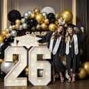 3FT Graduation Numbers 2026, 26 Numbers for Graduation Party Decorations with Yellow Lights