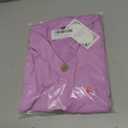 MITILLY Women's Casual T-Shirt Dresses Sleeveless V Neck Button Down A Line Loose Swing Short Dress with Pockets (Purple, L)