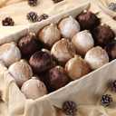 Christmas Tree Ornaments Velvet Balls - 15 Pack 3.15inch with Elegant Color, Velvet Fabric Wrinkle Design for Xmas Tree, Fireplace, Tabletop, Church, Decor (Brown Series)