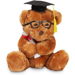 Blue Panda Teddy Bear Graduation Plush - Graduation Bear with Glasses & Cap - Plush Comfort & Commencement Gifts for Him