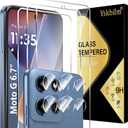 (3+2 Pack) Designed for Motorola Moto G 5G 2025 Tempered Glass Screen Protector + Camera Lens Protector,[3D Touch][Bubble-Free][Anti-Scratch] Screen Protector Glass For Motorola G 5G 2025