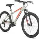 Mongoose Flatrock Mountain Bike, 26 Inch Bike for Men and Women, 7 Speed, Aluminum Frame, Front Suspension Fork for a Smooth Ride, Twist Shifters, Linear Pull Brakes, Adult and Teen Bicycle