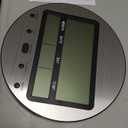 Digital Wall Clock Battery Operated, Large Display with Temperature, Date, Day of The Week, Seconds, Round Wall Mount Digital Clock - Aluminum Metal Dial (Silver)