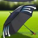 SIEPASA Golf Umbrella Large 62 Inch Automatic Open Golf Umbrella Extra Large Oversize Double Canopy Vented Umbrella Windproof Waterproof for Men and Women.