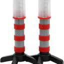Twinkle Star Emergency Roadside Flares Kit LED Safety Strobe Road Warning Light Highway Beacon Alert Flare with Magnetic Base, Detachable Stand, Solid Storage Case (Set of 2)