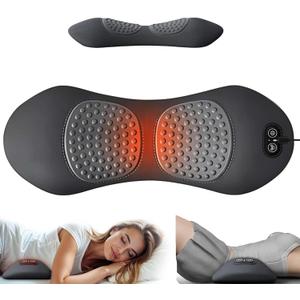 TNDCKP 3 in 1 Electric Back Massager Pillow with Adjustable Support and Soothing Heat  Ergonomic Wedge Cushion for Home, Office, or Travel Use (Grey)
