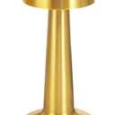 Portable LED Table Lamp, 3-Levels Brightness Metal Desk Lamp,3 Color Touch Control Rechargeable Lamp, Ideal Bedside Lamp for Nightstand,Bedroom, Living Room (Gold)