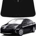 CC&TT Windshield Sun Shade Compatible with 2016-2023 Toyo-ta Prius Hatchback Accessories,Foldable Front Window Sun Shade Shield Protector Fit Prius(NOT for Prius C/Prius V),Sun Visors Block UV Rays