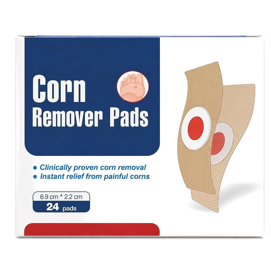 Corn Pads for Toes, 24 Count Foot Care Cushion Pads, Toe Protector Pads for Shoes, Soft Adhesive Foot Pads for Daily Walking, Work Shoes, Sneakers, Boots and Travel Use