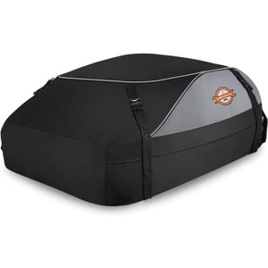 Sailnovo Rooftop Cargo Carrier Roof Bag,15 Cubic feet Soft Waterproof Car Roof Bag fit Cars with/Without Rack, 4 Tie-Down Straps, 4 Door Hooks, Foldable Car Top Carrier for Road Trip Camping Travel
