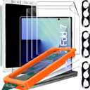 IMBZBK [Auto-Dust Removal] 3 Pack Screen Protector for Samsung Galaxy Z Fold 7, 3 Inside Flexible Film + 3 Front Tempered Glass + 3 Camera Lens Protector Accessories, Easy Installation