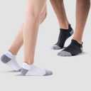 6 Pairs Cushioned No Show Tab Socks - Compression Low Cut Ankle Socks, Anti-Blister & Wicking for Athletic Running (XL)