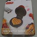 Dash Mini Waffle Maker- Mini Machine for Creative Homemade Treats - Nonstick Iron with Unique Print Design - Stylish Waffle Machine - Red Heart