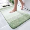 OLANLY Bathroom Rugs Mat 24x16, Extra Soft Absorbent Microfiber Bath Rugs, Rubber Backing, Quick Dry, Machine Washable Bath Mats for Bathroom Floor, Tub and Shower, Home Decor Accessories, Sage Green