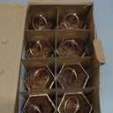 LLQ Mini Lantern for Centerpieces, (8Pack-5Inch) Vintage Lanterns Decorative, Small Hanging Lantern for Halloween Decorations, Christmas Centerpieces for Tables, Wedding Garden Party Decorations (Brushed Bronze)