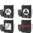 Fulmoon 48 Pcs Top Secret Spy Party Favor Gift Bags 8.3 x 5.9 x 3.1 Inch Paper Detective Candy Bags with Handle Goodie Treat Bag for Murder Party Decorations Escape Room Supplies
