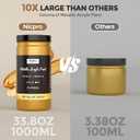 Nicpro Acrylic Paint Metallic Gold, 33.8oz/1000ml Large Gold Leaf Paint, Non Toxic, Non Fading for Art Painting, Handcrafts, Ideal for Multi-surface, Canvas, Wood, Clay, Fabric, Metal, Furniture