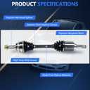 Maxfavor CV Axle Front Pair FWD Fit for Ford Edge 2007-2014 CV Axles, for 2007-2015 Lincoln MKX CV Axles Joint Shaft Assembly Left Right Side 3.5L 3.7L