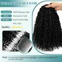 Human Crochet Hair for Black Women 60g 18 Inch Curly Crochet Real Human Hair Lightweight Feather Human Crochet Hair Invisible Tangle Free Wet and Wavy Crochet Hair Extensions for Braiding